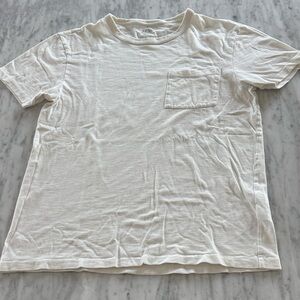 J. Crew White Garment-Dyed Crewneck Tee. Slim. S